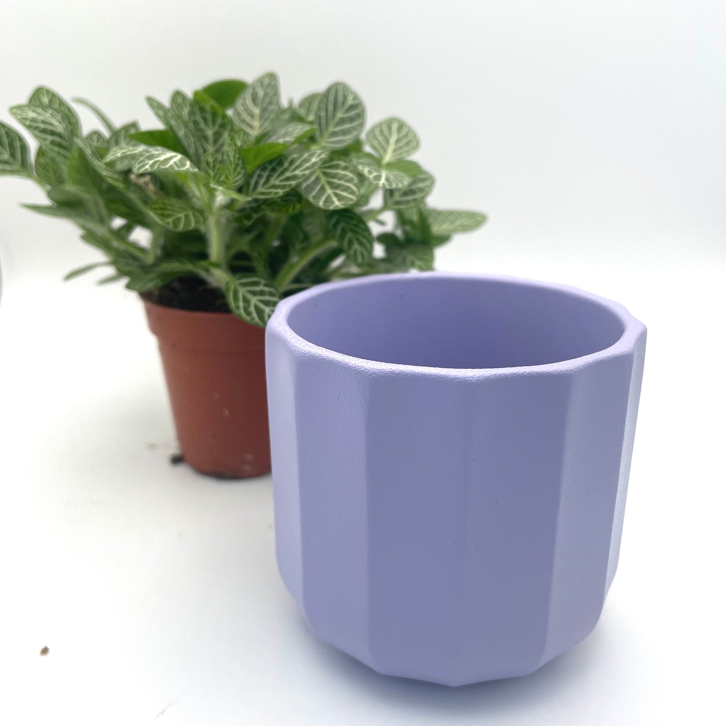 Geometric Lilac Mini Plant Pot-7cm