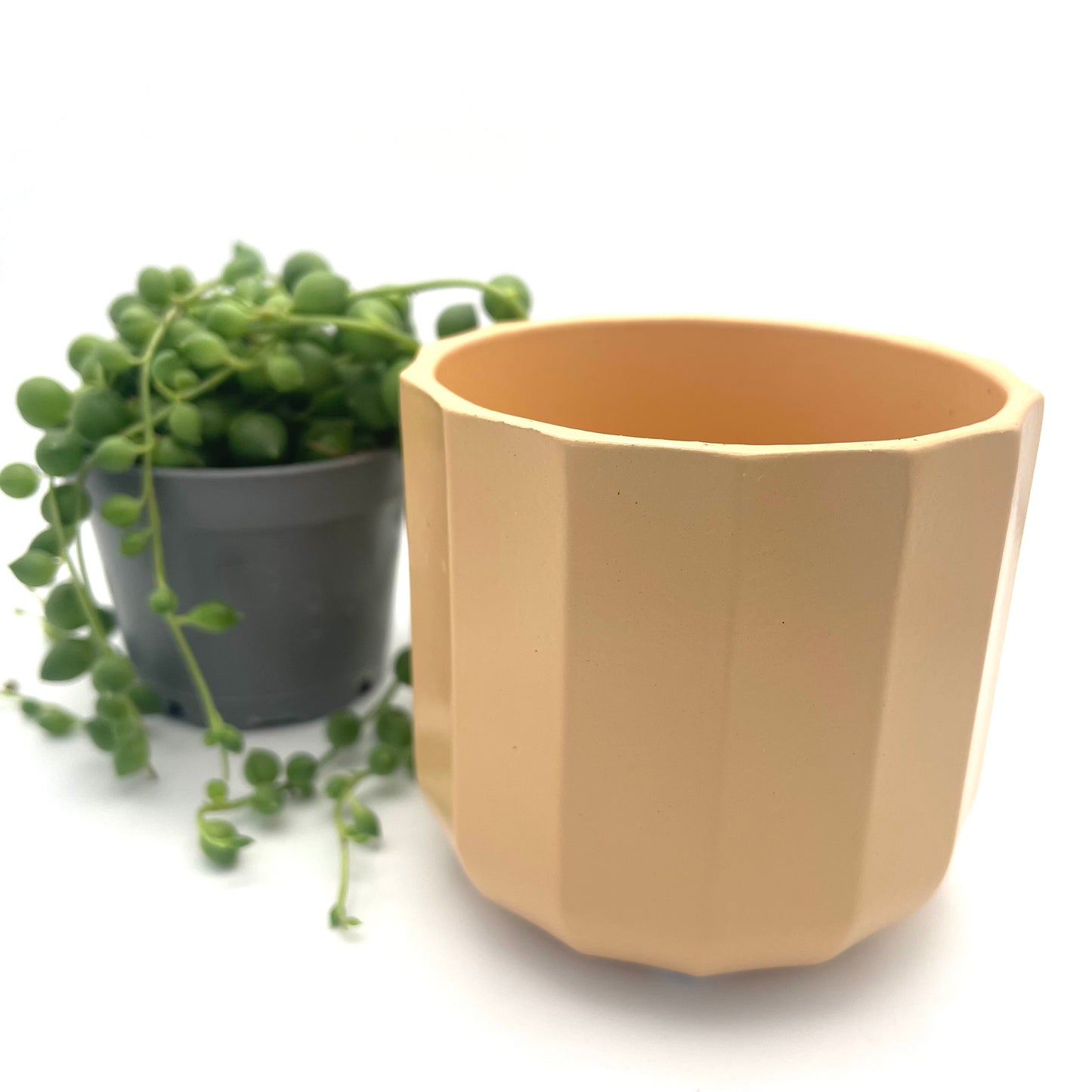 Geometric Peach Mini Plant Pot-7cm