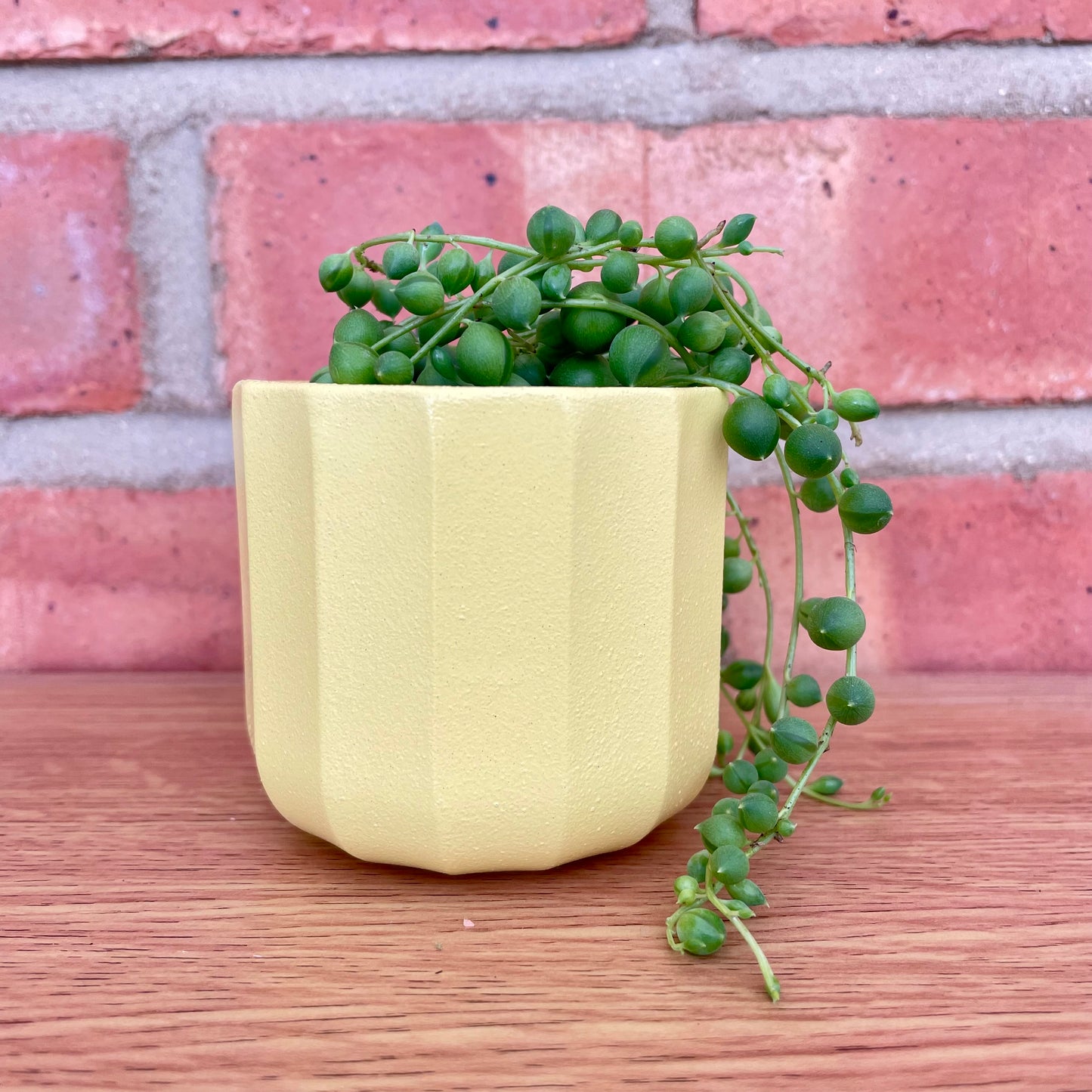 Geometric Yellow Mini Plant Pot-7cm
