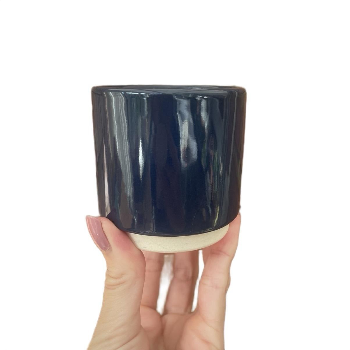 Navy Ceramic Mini Plant Pot-7cm
