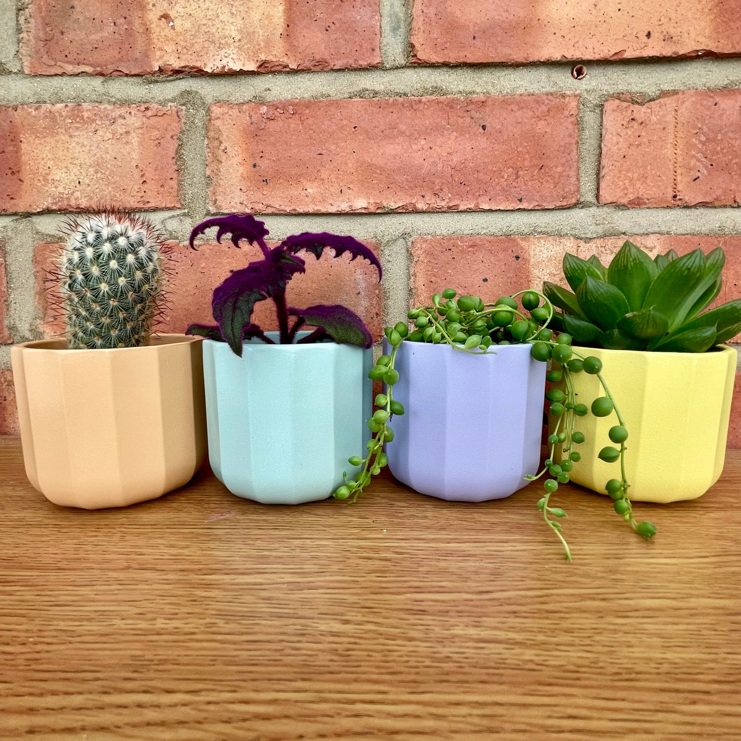 Geometric Mint Mini Plant Pot-7cm