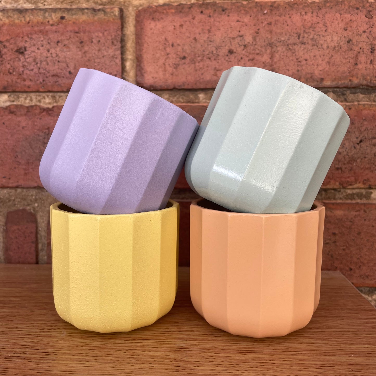 Geometric Mint Mini Plant Pot-7cm