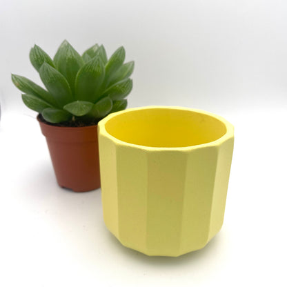 Geometric Yellow Mini Plant Pot-7cm