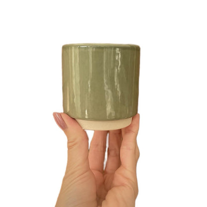 Green Ceramic Mini Plant Pot-7cm