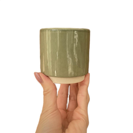 Green Ceramic Mini Plant Pot-7cm