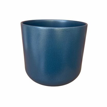 Navy Lisbon Ceramic Indoor Plant Pot 13.5cm