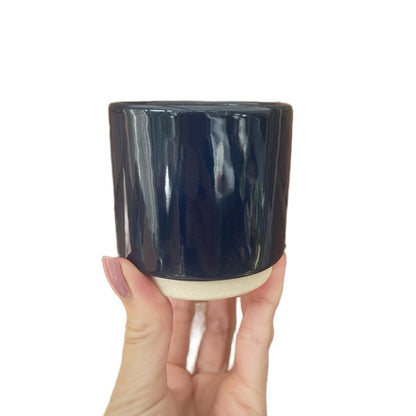 Navy Ceramic Mini Plant Pot-7cm